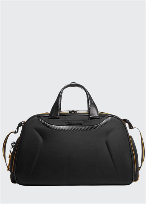 tumi mclaren duffel bag.